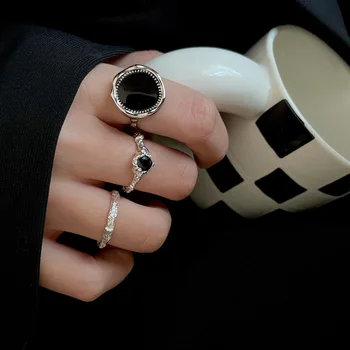 Женское кольцо Цветочное кольцо Винтажная Мода С Драгоценным Камнем, Открывающееся Регулируемое Кольцо, Нерегулярный Подарок Для вечеринки