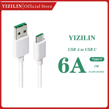 Кабель YIZILIN 6.5A Флэш-Зарядные кабели 1 М Type C Линия передачи данных для OPPO Find X2 Reno 2 3 6 7SE 8 Pro R17 Pro A95 K9 K7 A11 A91 A52
